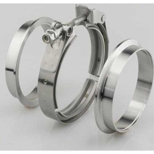 Stainless Steel 1.75/2/2.5/3/3.25/3.5/4 inch Quick Release V band Clamp Auto V-band Exhaust Male Female Flange Vband Clamp New