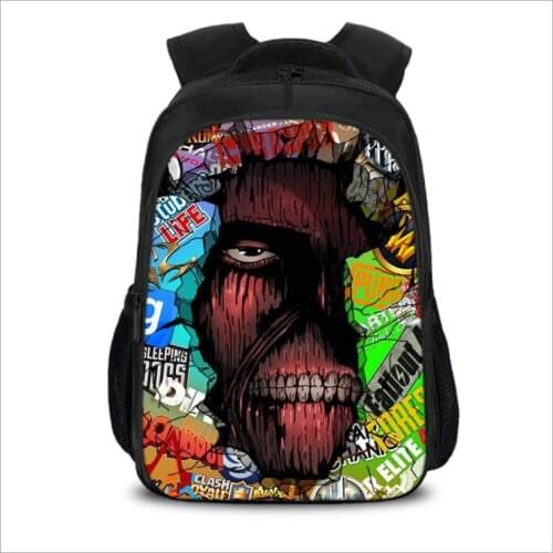 New Attack on Titan Backpack Anime Jiyuu no Tsubasa Eren Jaeger nylon Schoolbags Fashion Unisex Children satchel