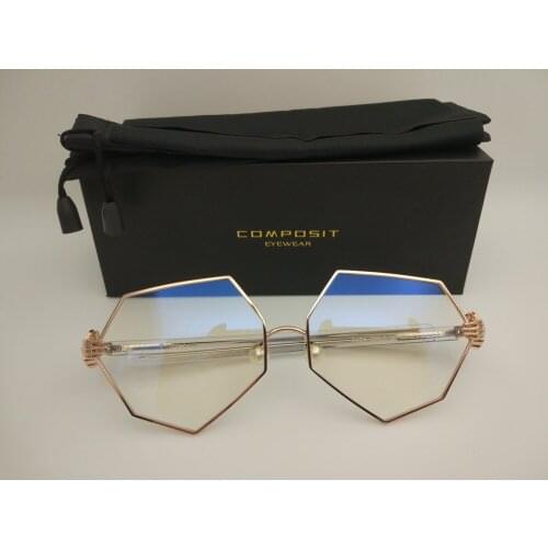 2018 New Composit Brand Acetate Polygon Glasses Hand Pearl Frame Women Fashion Men Eyeglasses Clear Eye Glasses Frames For Women