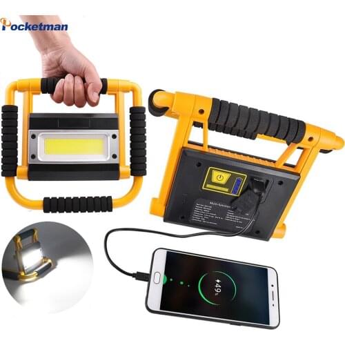 200W Portable Work Light Portable Spotlight Cob Work Lamp Rechargeable Flashlight Waterproof Camping Lamp Outdoor Searchlight