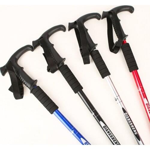 Adjustable Telescopic Hiking Poles Ultralight Wild Survival Supplies Trekking Pole Hiking Non-slip Stick Walking Sticks