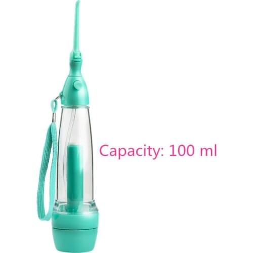 Press manually Cordless Oral Irrigator Food grade ABS powerful Portable water floss Cleaning mouth teeth