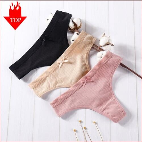VDOGRIR Seamless Underwear Women Cotton G-String With Bow Female Panties Low Waist Women Lingerie Sexy Underpants Briefs Tangas