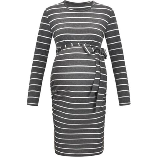 Pack of Maternity Women Dress Pregnancy Dresses Mama Clothes Flattering Side Ruching Scoop Neck Pregnant Womens Clothing