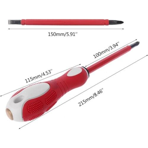 203F 1000V Voltage Tester Pen Slot Cross Dual Purpose Electrical Test Pen Screwdriver