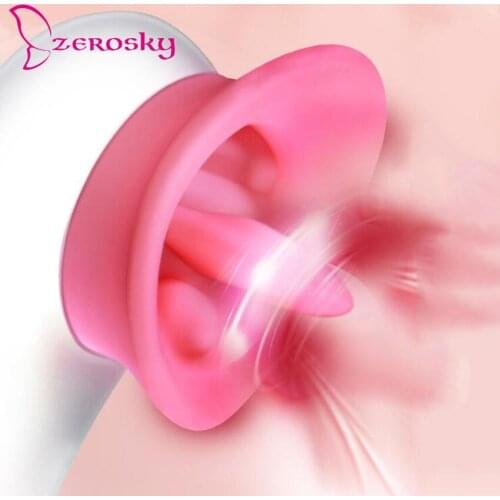 Zerosky 7 Speed Clitoris Sucking Vibrator Oral Nipple Sucker Sex Licking Tongue Sucking Clitoris Stimulator Masturbator Sex Toy