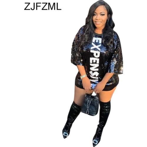 Sparkly Sequined Patchwork Sexy Bandage Dresses Woman Expensive Letter Print Party Club Dress Hip Hop Solid Plus Size Vestidos