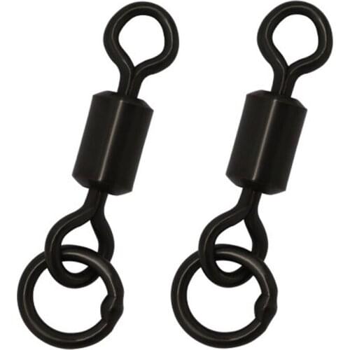 100 Pcs Carp Fishing Swivels Rolling Swivel with Solid Ring Fishing Tackle Carp Fishing Equipment Fishing Accessories