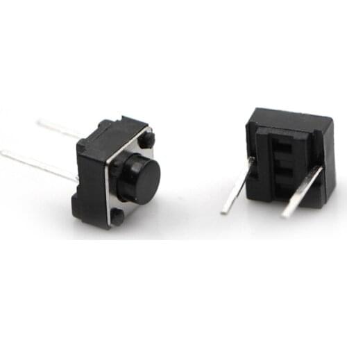 20pcs Push Button Switches 2 Pins Tactile Switch For DIY Parts 6*6*5mm