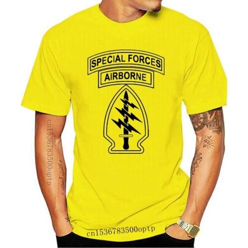 2020 Fashion Short Printed T-Shirt Short Sleeve Men Special Forces Green Beret Patches SF T Shirt Manufacturers