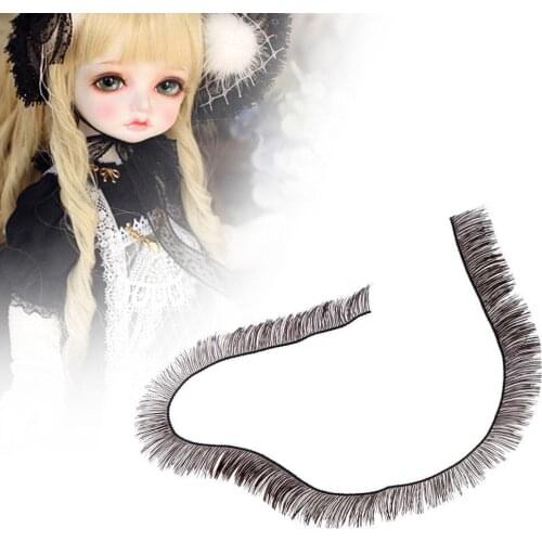 5pcs Doll Accessories Drawing False Eyelashes Black Brown 20cm Length Eyelashes DIY Simulation Toy For 1/4 Doll DIY Toy