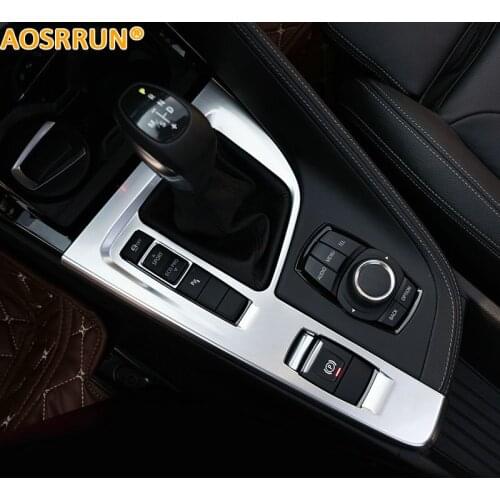 AOSRRUN Matte ABS Interior Gear Cover Car accessories For BMW X1 F48 2015 2016 20i 25i 25le