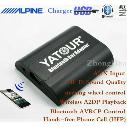 Yatour Bluetooth Hands-free Phone Call Car Adapter YT-BTA for Alpine M-bus and Honda/Acura Wireless Playback Free shipping