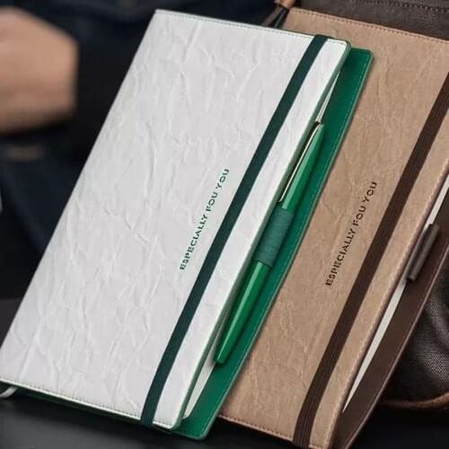 A5 Delicate Literature and art Business Notebook High-grade Office Fold texture Bandage Diary planner Agenda Journal Gift Box