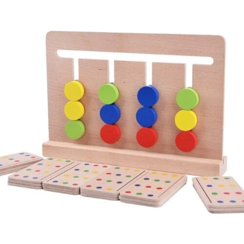 Montessori Four Colors Game Wooden Toy Color Matching for Kids Education Learning Math Clors Toys