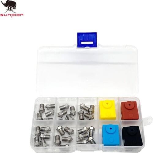 3D printer parts E3d mk10 MK8 box Extruder Nozzle Extruder Print Head 0.2/0.3/0.4/0.6/0.8/1.0/mk9 mk10 e3d Silicone sock