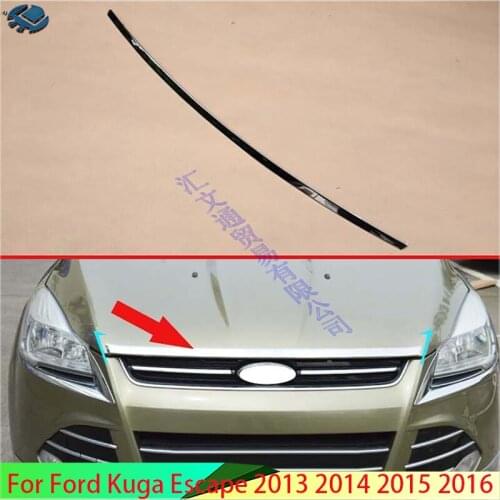 For Ford Kuga Escape 2013 2014 2015 2016 Stainless Steel Front Hood Bonnet Grill Grille Bumper Lip Mesh Trim