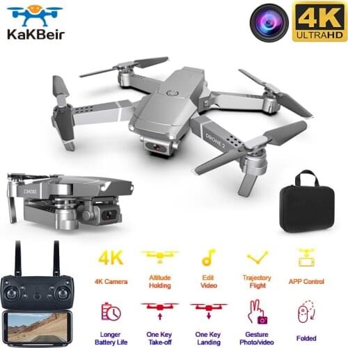 KaKBeir E68 WIFI FPV Mini Drone With Wide Angle HD 4K 1080P Camera Height Hold Mode RC Foldable Quadcopter Dron Gift