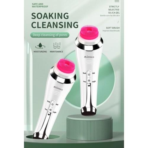 Electric Facial Brush 360 Rotation Cleansing Remove Blackhead Acne Heating Massage Eyes Deep Cleaning Beauty Skin Care Tools