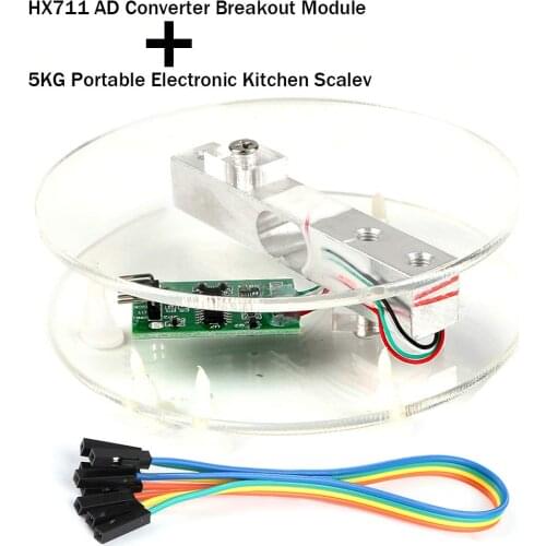 Digital Load Cell Weight Sensor HX711 AD Converter Breakout Module 5KG 10KG Portable Electronic Kitchen Scale for Arduino Scale