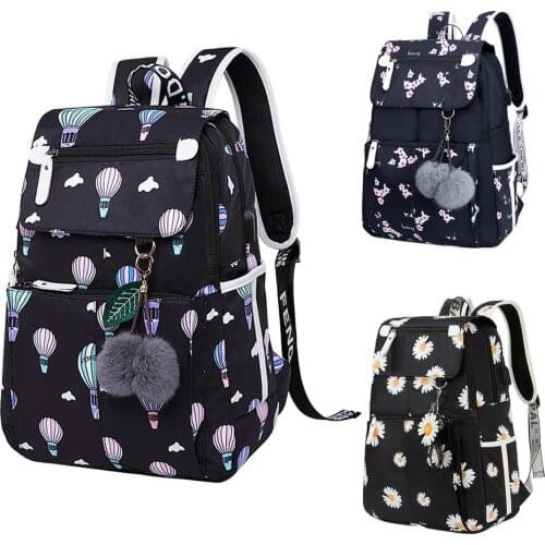 Women School Backpacks USB Charging Canvas Backpack School Bags For Teenagers Girls Large Capacity Travel Backpack Student Bags
