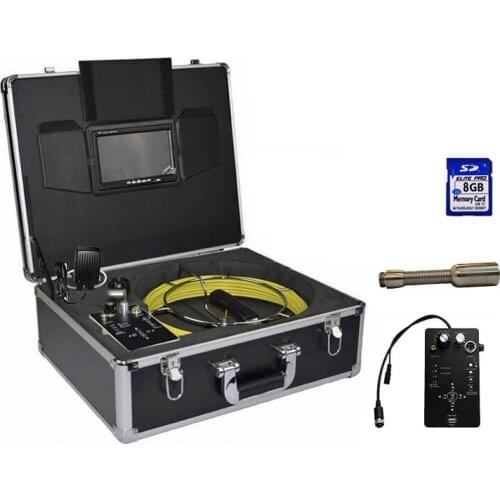 20M Cable DVR Drain Pipe Sewer Pipeline Inspection Carera Video Snake With 8G SD Card 7mm Cable 7 Inch Color LCD 12Pcs Leds Cam