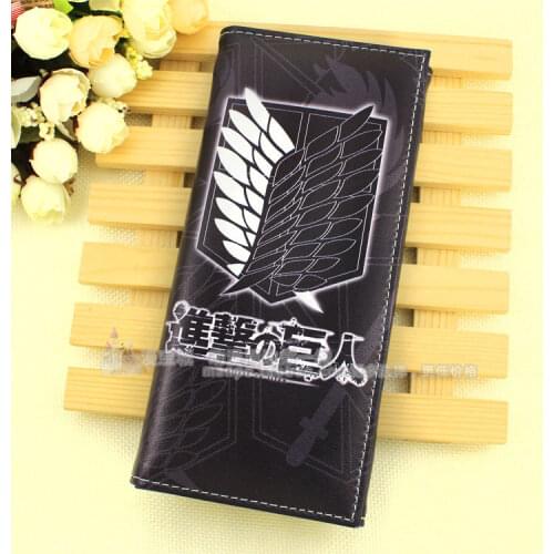 Anime Attack on Titan Cosplay Anime wallet long male and female student wallet child birthday gift