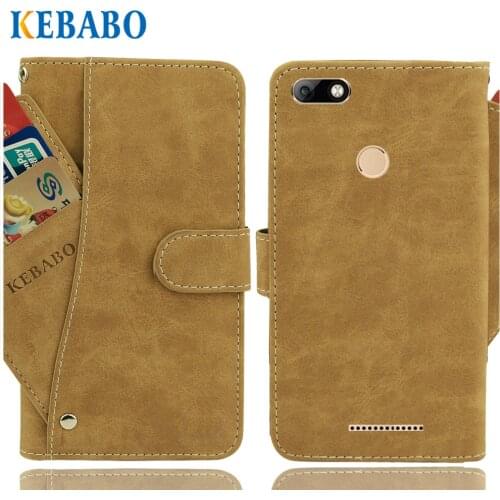 Leather Wallet BQ BQ-6016L Mercury Case 6" Vintage Leather Front Card Slots Cases Cover Business Phone Protective Bags