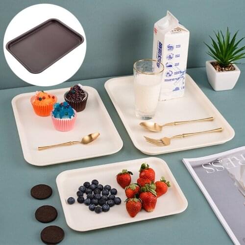Creative Serving Tray Simple Multi-function Rectangular Fruit Dessert Plastic Storage Tray Home Kitchen Bathroom Service Tray