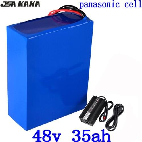 48V lithium battery 48v 35ah electric bike battery 48V 34AH lithium ion battery use panasonic cell with 50A BMS+54.6V 5A charger