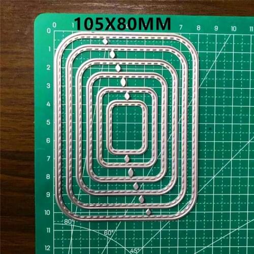 Irregularity Metal Cutting Dies diy rectangle Dies photo album cutting dies 105x80mm Scrapbooking Stencil Die Cuts Card Making