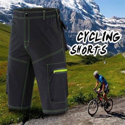 Mens Summer Leisure Waterproof Pants Mountain Cross-Country Bike Downhill Shorts Zipper Pocket Outdoor Climbing Stretch Sports