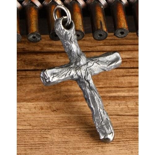 925 sterling Silver mens cross pendant charm jewelry (without chain) A3008