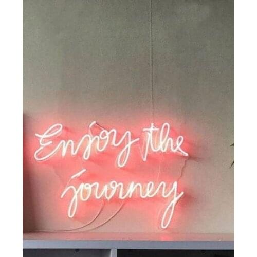Neon Sign For enjoy the journey Glass Tube Lamp Beer Home Lamp great love resterant light advertise custom DESIGN Handmade light