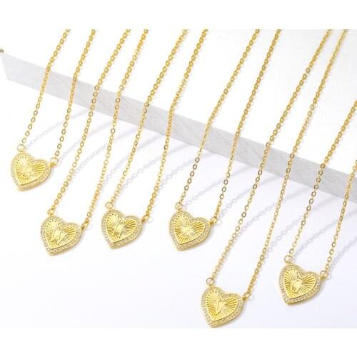 English Letter Heart Pendant Necklace Silver Color Elegant Zircon A-Z Initial Name Necklace For Women Friendship Luxury Jewelry