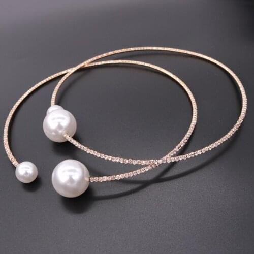 Natural Pearl Necklaces Designer Women Collar Accessories Female Pearl Pendant Necklace 12pcs Wholesale 37cm gold 2colors