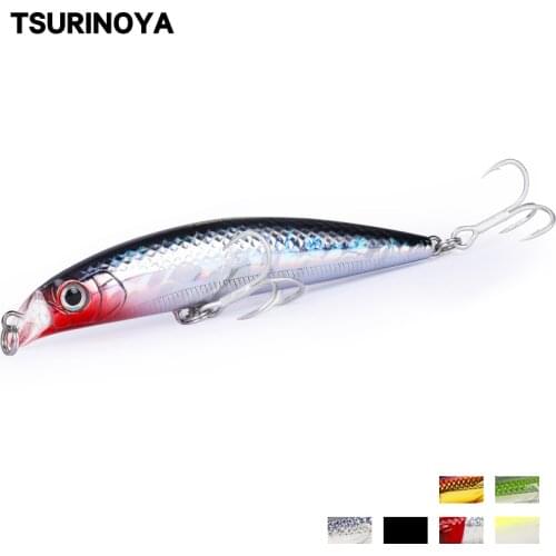 TSURINOYA Fishing Lure DW18 90mm 10g Artificial Fishing Bait Floating Lipless MINNOW Hard Fishing Lure Depth 0.5m Pike Lure