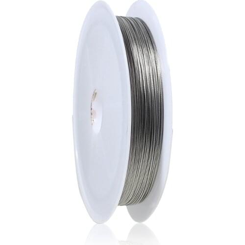 DoreenBeads 1Roll About 50M dull silver color Beading Wire 0.3MM (B01403)