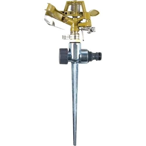 360° Rotating Water Sprayer Metal Spike Garden Lawn Farm Watering Irrigation Sprinkler Controllable Lawn Rocker With Pin