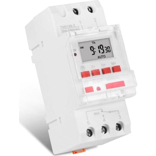 NEW TM919B Heavy Duty Digital Time Switch Relay Timer Control Din Rail Mount Weekly 7 Days Programmable Electrical Equipment