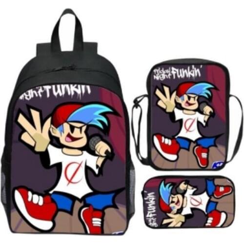 3pcs/set Friday night funkin Children School Bags for Boys Girls Primary Backpacks Kids Schoolbag Kids Mochila Infantilkpack