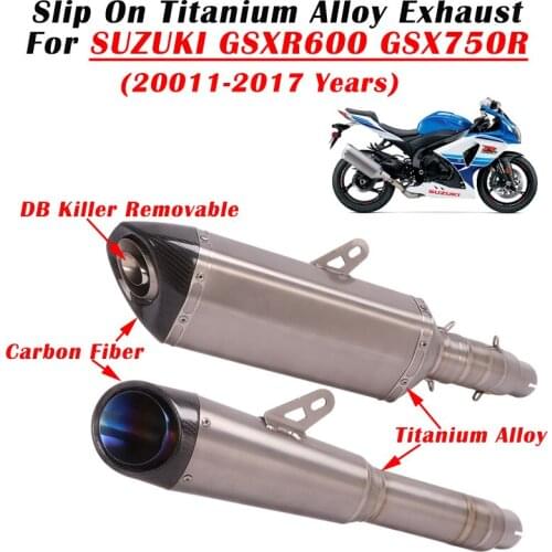 Slip On For SUZUKI GSXR600 GSX750R 2011 - 2017 Years Titanium Alloy Exhaust Motorcycle Escape Muffler Modiifed Middle Link Pipe