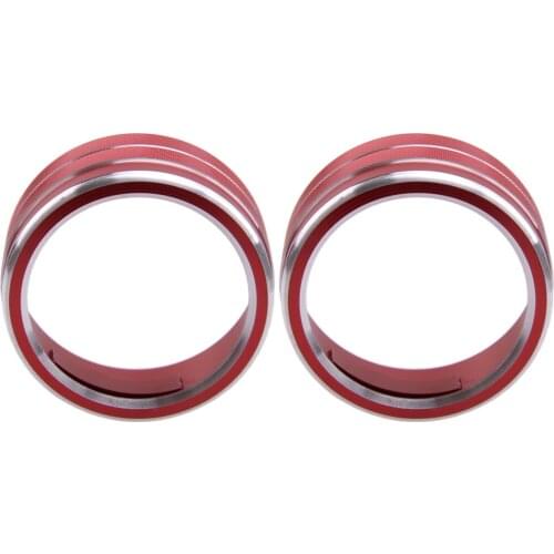 1 Set Red Car Air Conditioning AC Switch Knob Rings Covers Trims Aluminum Alloy Styling Fit For Nissan Teana Altima 2019 2020