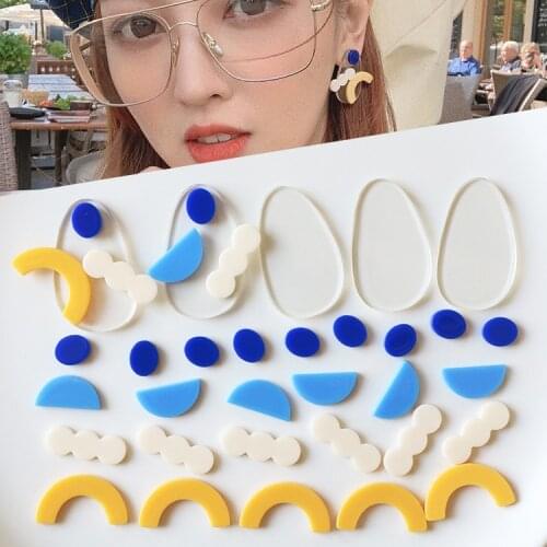 10 PCS Fashion Acrylic Earring Jewelry Accessories DIY Handmade Decorations Wholesale Supply