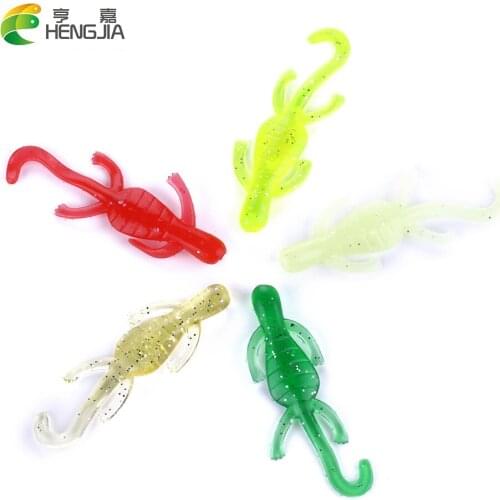 HENGJIA 10pcs Soft Simulation Gecko Worms 5cm/1g Isca Artificial Fishing Lure Wobblers Pesca Fishing Tackle