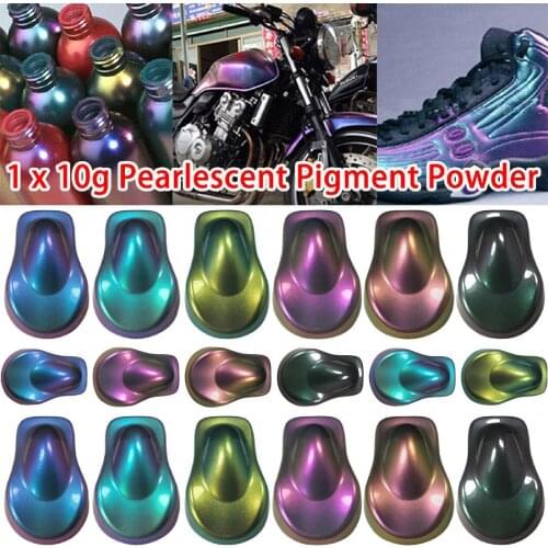10g Car Chameleon Pigments Paint Powder Coating High Temperature Resistance Painting Decoration Arts Craft Auto Accessories