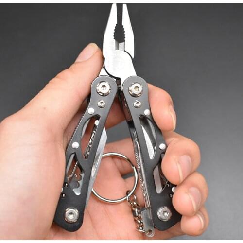 11in1 outdoor survival tool mini multifunctional Pliers-Pocket knife scissors wire cutter screwdriver Bits Group EDC