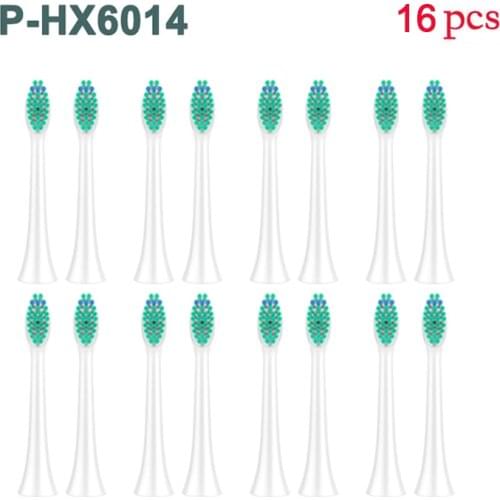 16pcs HX6014p Toothbrush Replacement Heads Brush Heads electric toothbrushes Suitable for Ph Soni care Flex Care Heads hx9342