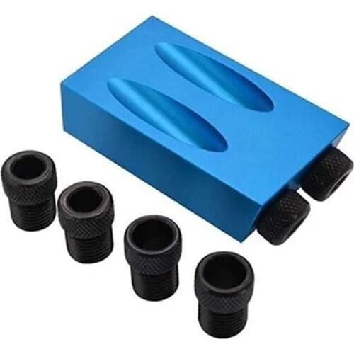 7 pcs/set Woodworking punch positioner Oblique hole positioning drill Three point drill 15 degree inclined hole positioning
