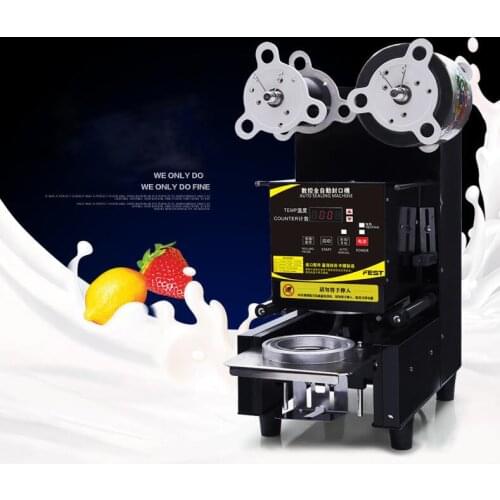 Automatic Sealing Machine Milk Tea Cup Sealer for Soya-Bean Milk Pearl Tea Shop Commercial Plastic Cup Sealing Machine FW-95